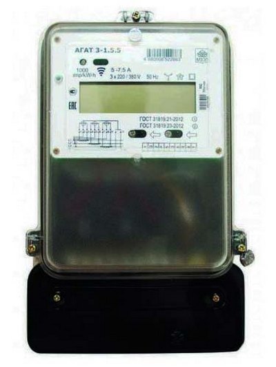 Счетчик трехфазный многотарифный МЗЭП АГАТ 3-1.5.5 Счетчики электроэнергии